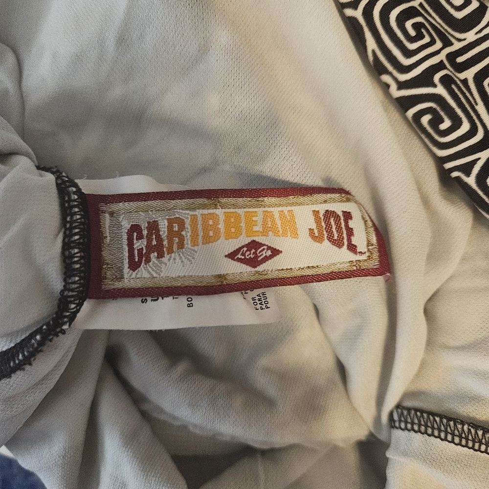 Caribbean Joe Gray and Black Swim Suit